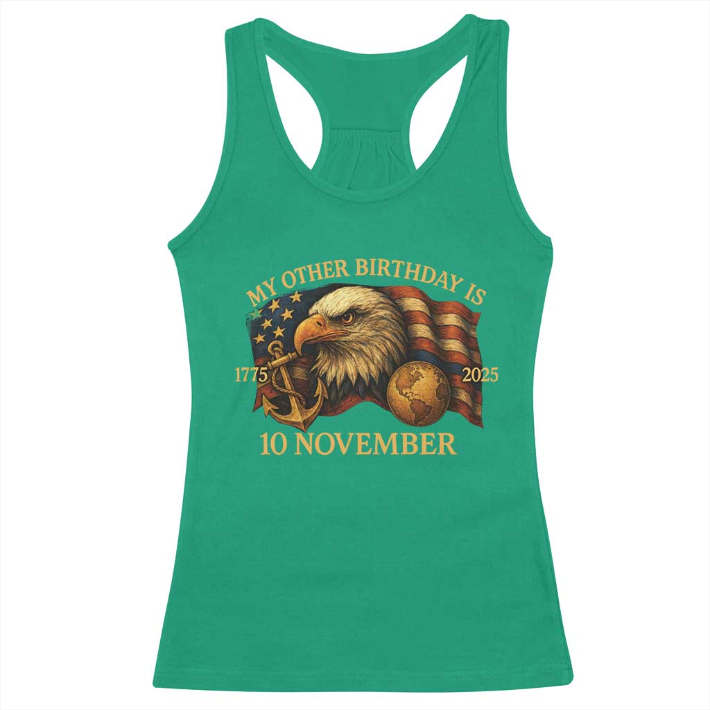 Veteran 250th Anniversary Racerback Tank Top My Other Birthday Is 10 November 1775 - Wonder Print Shop