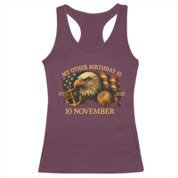 Veteran 250th Anniversary Racerback Tank Top My Other Birthday Is 10 November 1775 - Wonder Print Shop