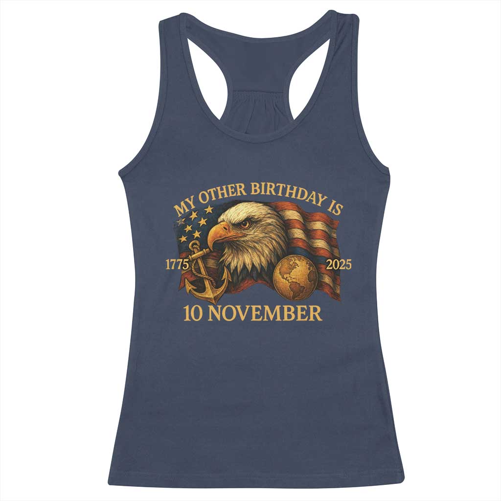 Veteran 250th Anniversary Racerback Tank Top My Other Birthday Is 10 November 1775 - Wonder Print Shop