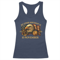 Veteran 250th Anniversary Racerback Tank Top My Other Birthday Is 10 November 1775 - Wonder Print Shop