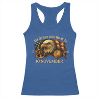 Veteran 250th Anniversary Racerback Tank Top My Other Birthday Is 10 November 1775 - Wonder Print Shop