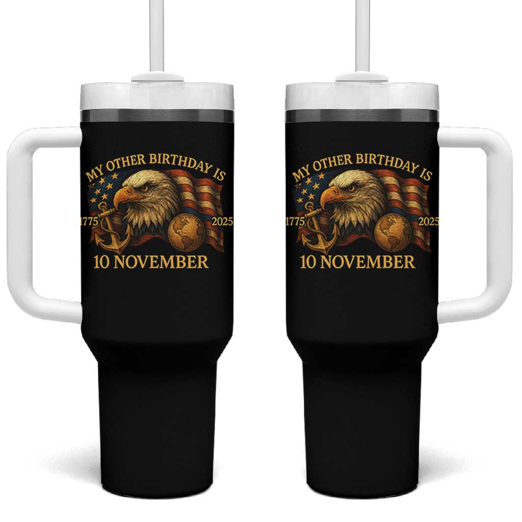 Veteran 250th Anniversary Tumbler With Handle My Other Birthday Is 10 November 1775 - Wonder Print Shop