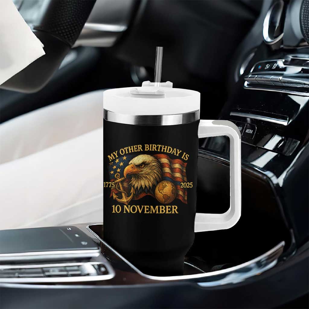 Veteran 250th Anniversary Tumbler With Handle My Other Birthday Is 10 November 1775 - Wonder Print Shop