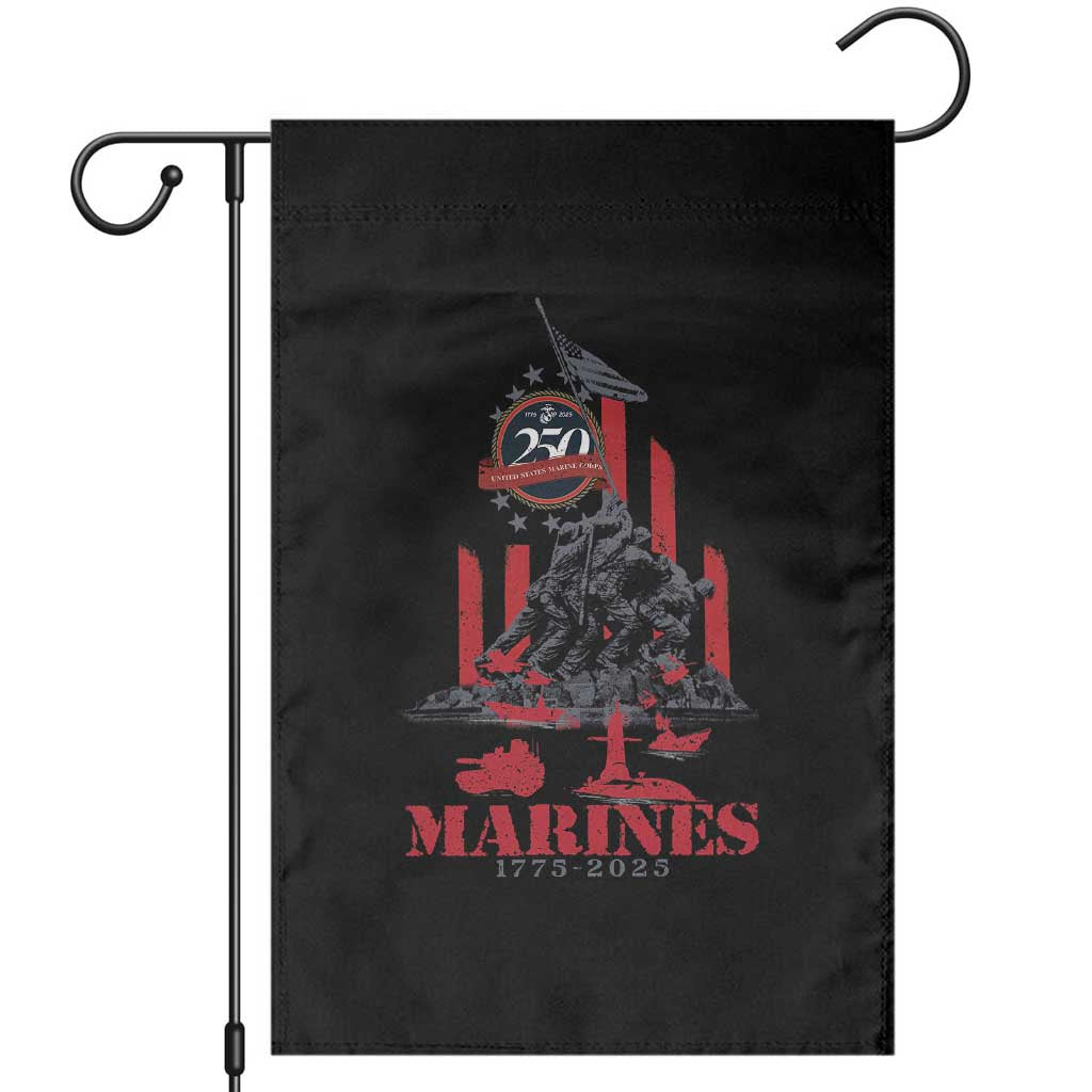 Marine Veteran 250th Anniversary Garden Flag Retro Military Corps American Flag - Wonder Print Shop