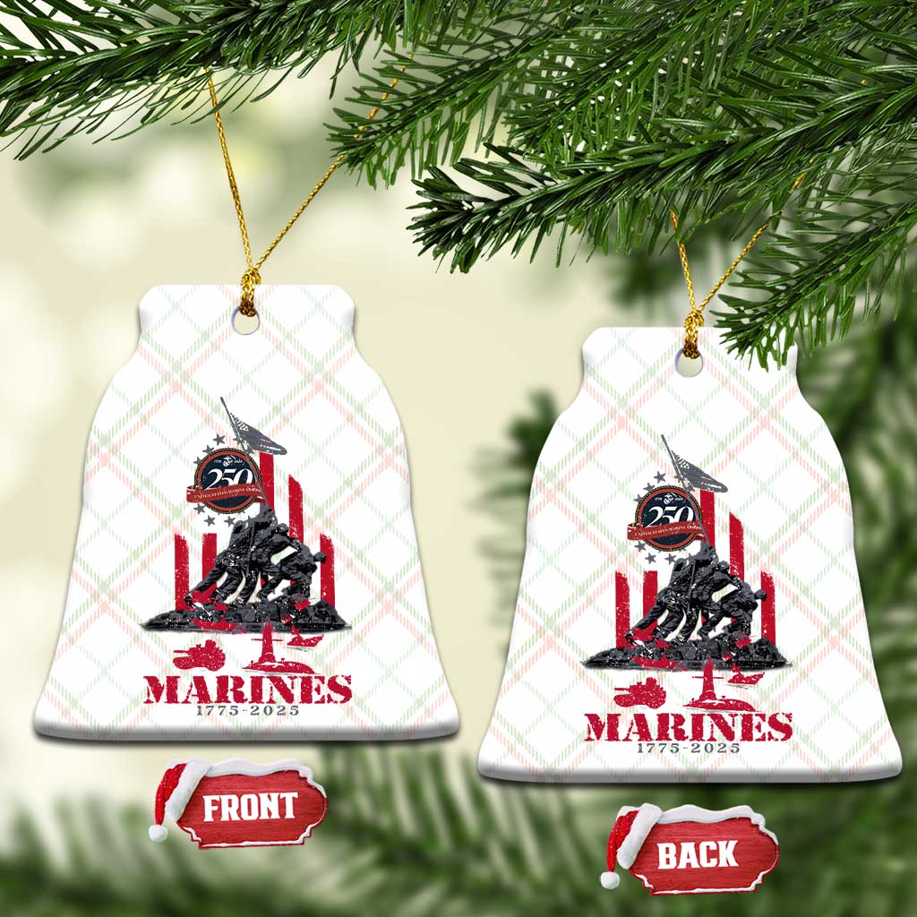 Marine Veteran 250th Anniversary Ceramic Ornament Retro Military Corps American Flag TS10
