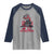 Marine Veteran 250th Anniversary Raglan Shirt Retro Military Corps American Flag - Wonder Print Shop