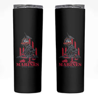 Marine Veteran 250th Anniversary Skinny Tumbler Retro Military Corps American Flag - Wonder Print Shop