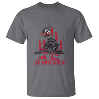 Marine Veteran 250th Anniversary T Shirt Retro Military Corps American Flag - Wonder Print Shop