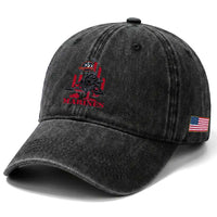 Marine Veteran 250th Anniversary Washed Cotton Baseball Cap Retro Military Corps American Flag