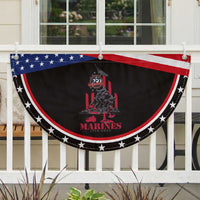 Marine Veteran 250th Anniversary Patriotic Fan Flag Retro Military Corps American Flag
