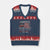 Marine Veteran 250th Anniversary V-Neck Knit Sweater Vest Retro Patriotic Military Gift American Flag - Wonder Print Shop