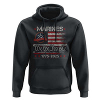 Marine Veteran 250th Anniversary Hoodie Retro Patriotic Military Gift American Flag - Wonder Print Shop
