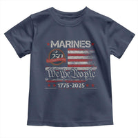 Marine Veteran 250th Anniversary Toddler T Shirt Retro Patriotic Military Gift American Flag - Wonder Print Shop