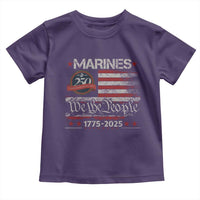 Marine Veteran 250th Anniversary Toddler T Shirt Retro Patriotic Military Gift American Flag - Wonder Print Shop