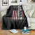 Marine 250th Anniversary Throw Blanket Retro Patriotic Military Veteran Gift American Flag - Wonder Print Shop