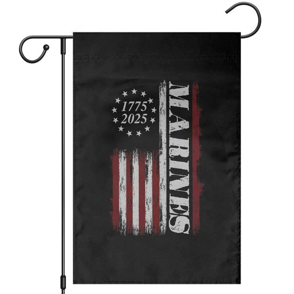 Marine 250th Anniversary Garden Flag Retro Patriotic Military Veteran Gift American Flag - Wonder Print Shop