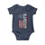 Marine 250th Anniversary Baby Onesie Retro Patriotic Military Veteran Gift American Flag - Wonder Print Shop