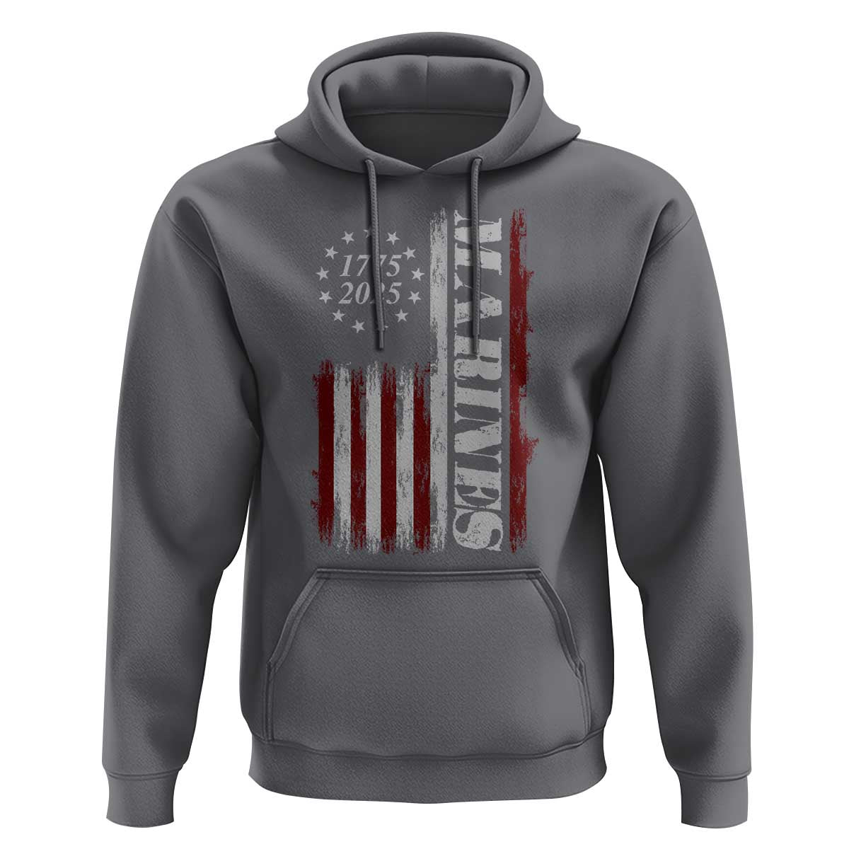 Marine 250th Anniversary Hoodie Retro Patriotic Military Veteran Gift American Flag - Wonder Print Shop