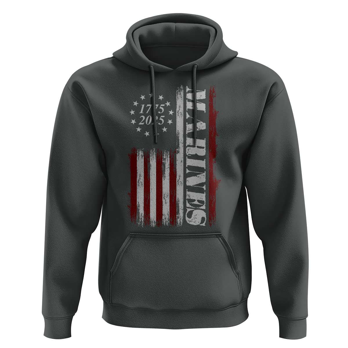 Marine 250th Anniversary Hoodie Retro Patriotic Military Veteran Gift American Flag - Wonder Print Shop