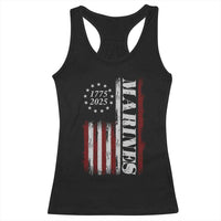 Marine 250th Anniversary Racerback Tank Top Retro Patriotic Military Veteran Gift American Flag - Wonder Print Shop