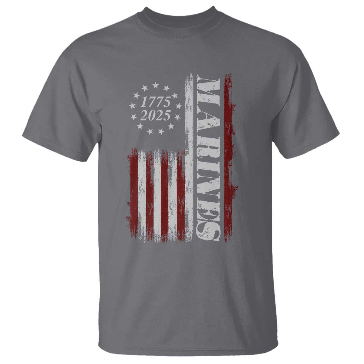 Marine 250th Anniversary T Shirt Retro Patriotic Military Veteran Gift American Flag - Wonder Print Shop