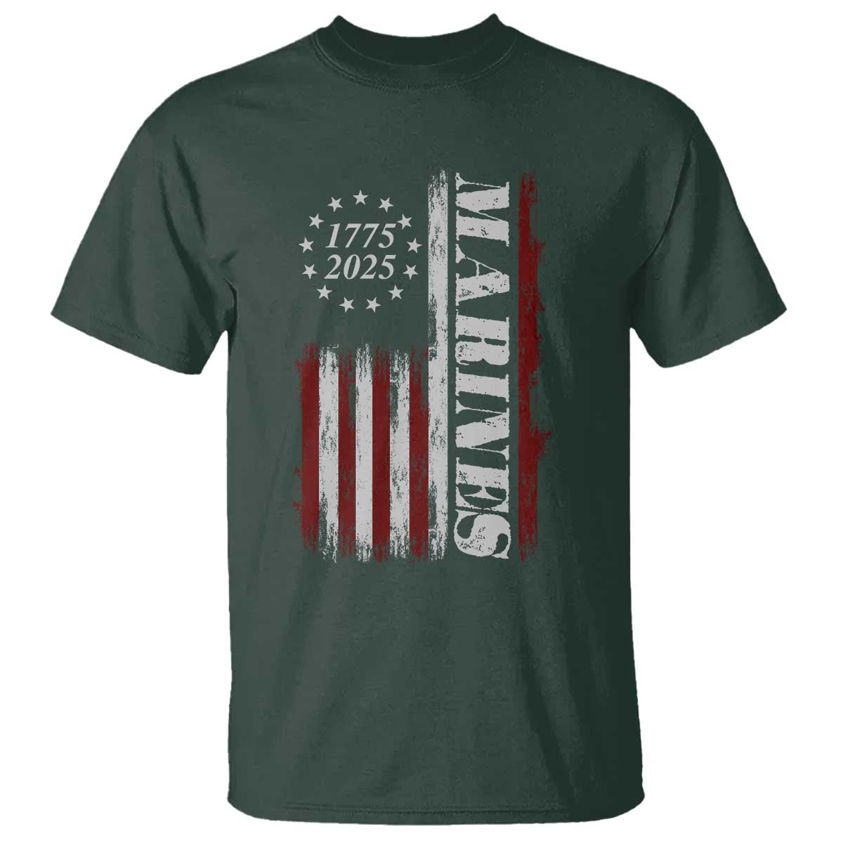 Marine 250th Anniversary T Shirt Retro Patriotic Military Veteran Gift American Flag - Wonder Print Shop