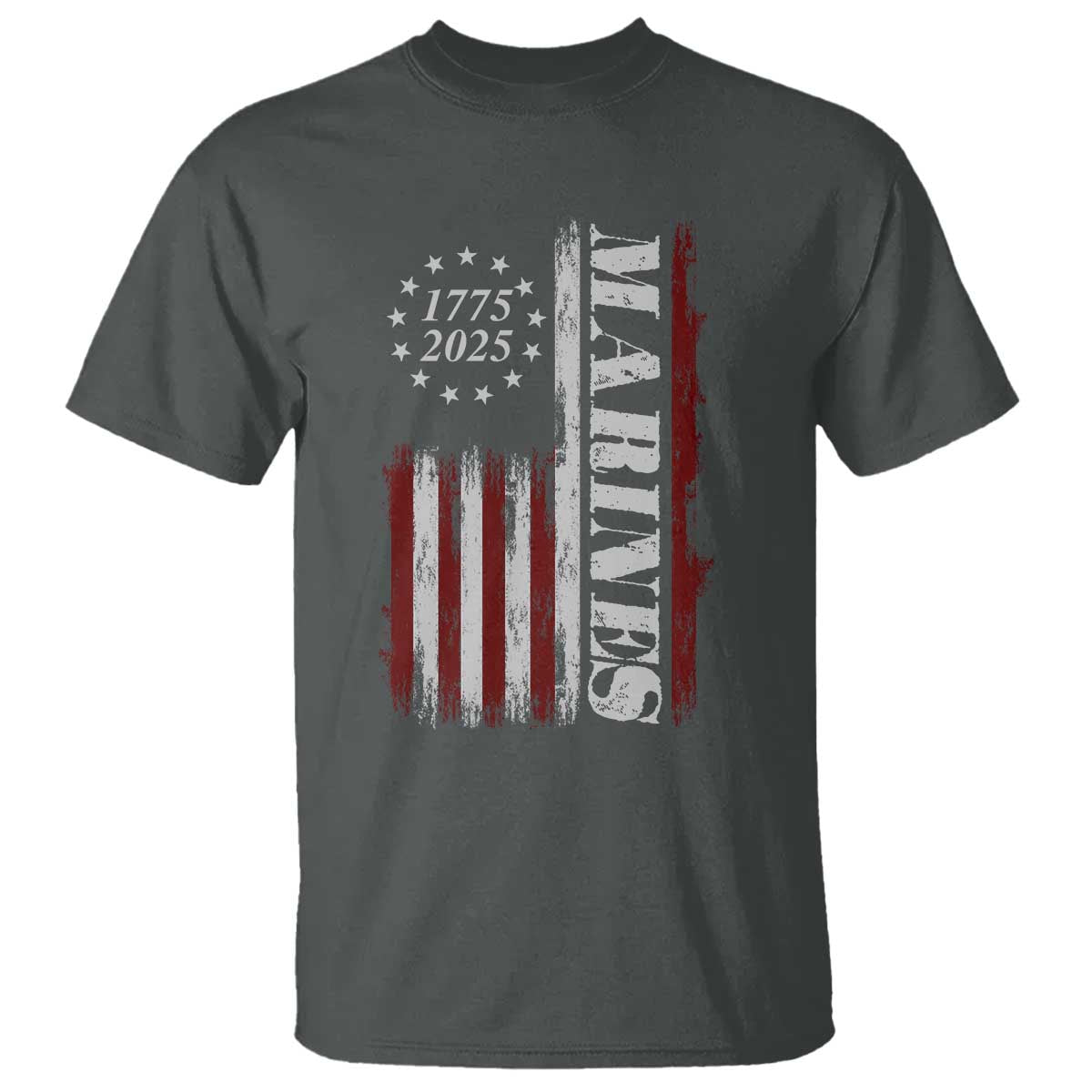 Marine 250th Anniversary T Shirt Retro Patriotic Military Veteran Gift American Flag - Wonder Print Shop