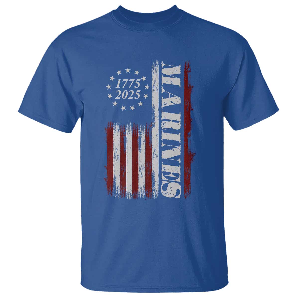 Marine 250th Anniversary T Shirt Retro Patriotic Military Veteran Gift American Flag - Wonder Print Shop