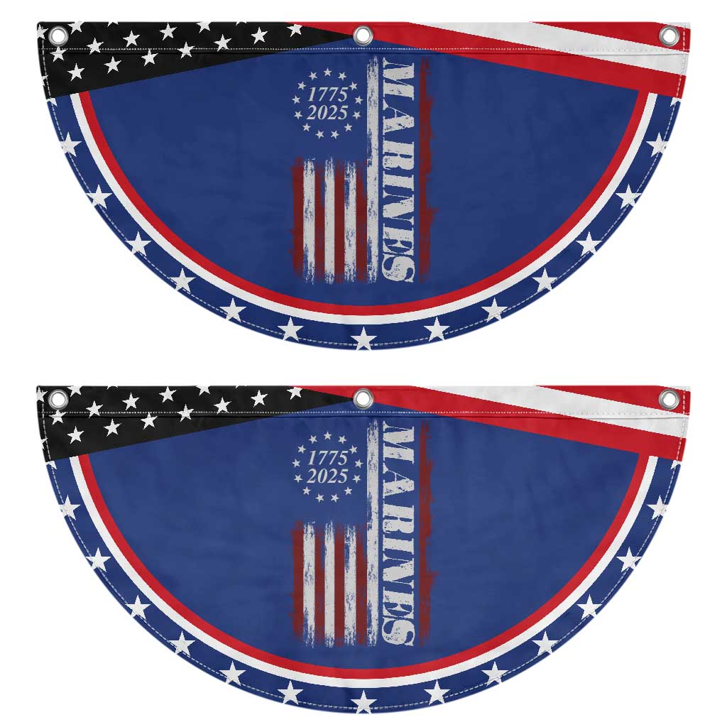 Marine 250th Anniversary Patriotic Fan Flag Retro Military Veteran Gift American Flag