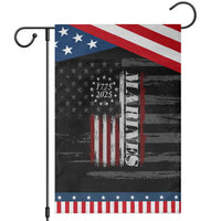 Marine 250th Anniversary Garden Flag Retro Patriotic Military Veteran Gift American Flag