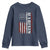Marine 250th Anniversary Youth Sweatshirt Retro Patriotic Military Veteran Gift American Flag - Wonder Print Shop