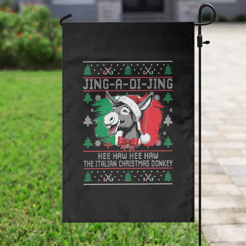 Italian Christmas Donkey Garden Flag Jing a Di Jing Dominick the Ugly Christmas - Wonder Print Shop