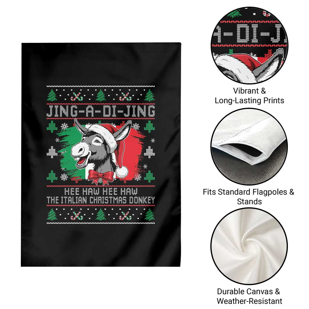Italian Christmas Donkey Garden Flag Jing a Di Jing Dominick the Ugly Christmas - Wonder Print Shop