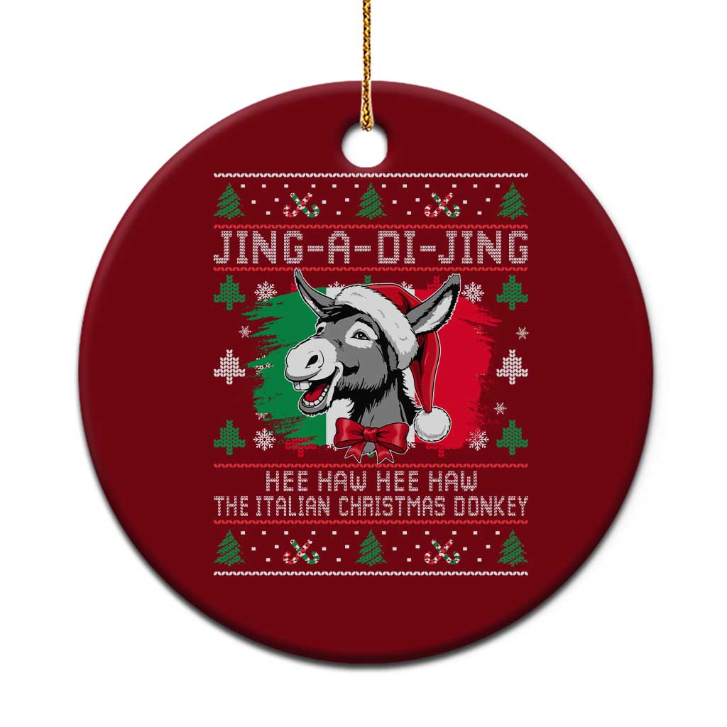 Italian Xmas Donkey Ceramic Ornament Jing a Di Jing Dominick the Ugly Xmas - Wonder Print Shop