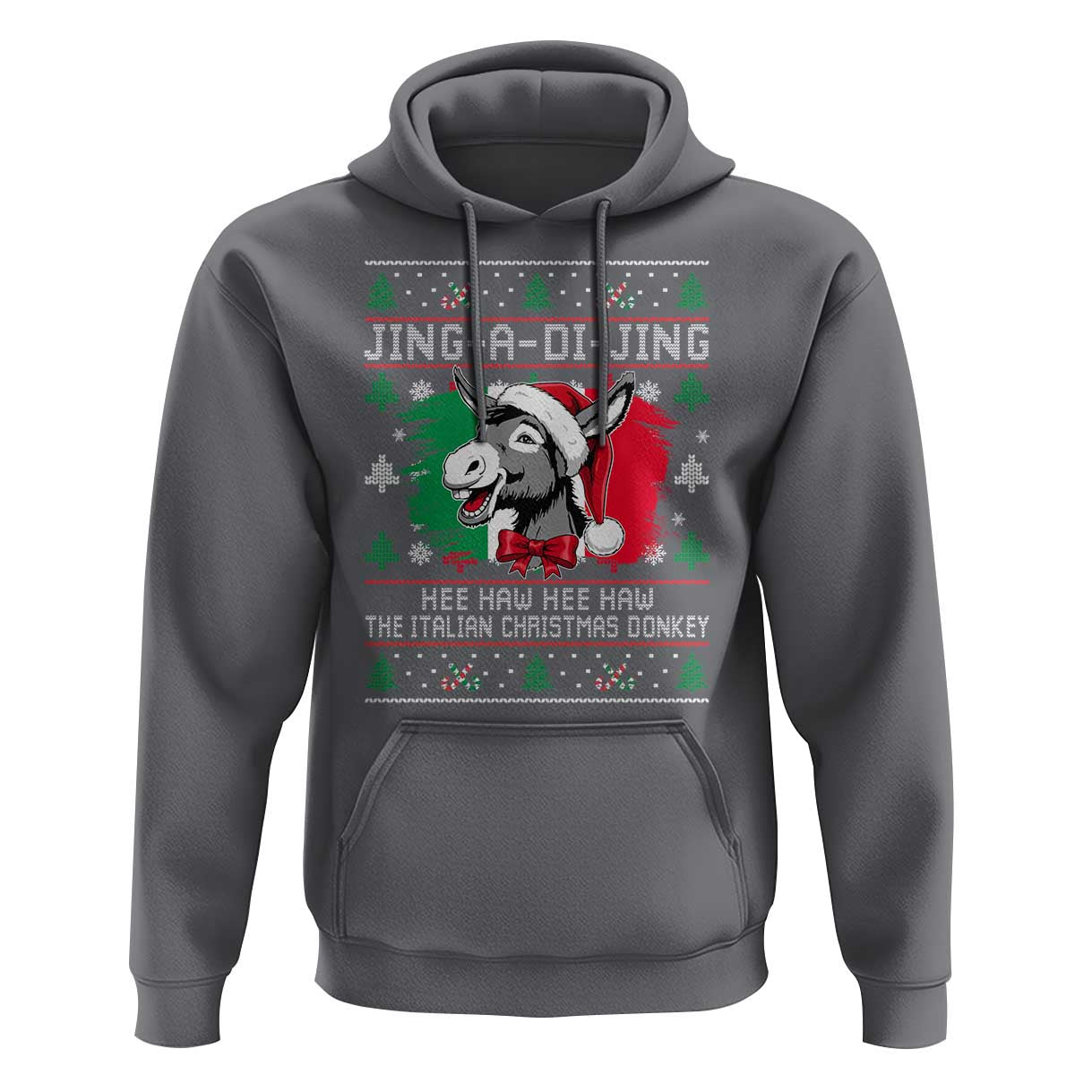 Italian Christmas Donkey Hoodie Jing a Di Jing Dominick the Ugly Christmas - Wonder Print Shop
