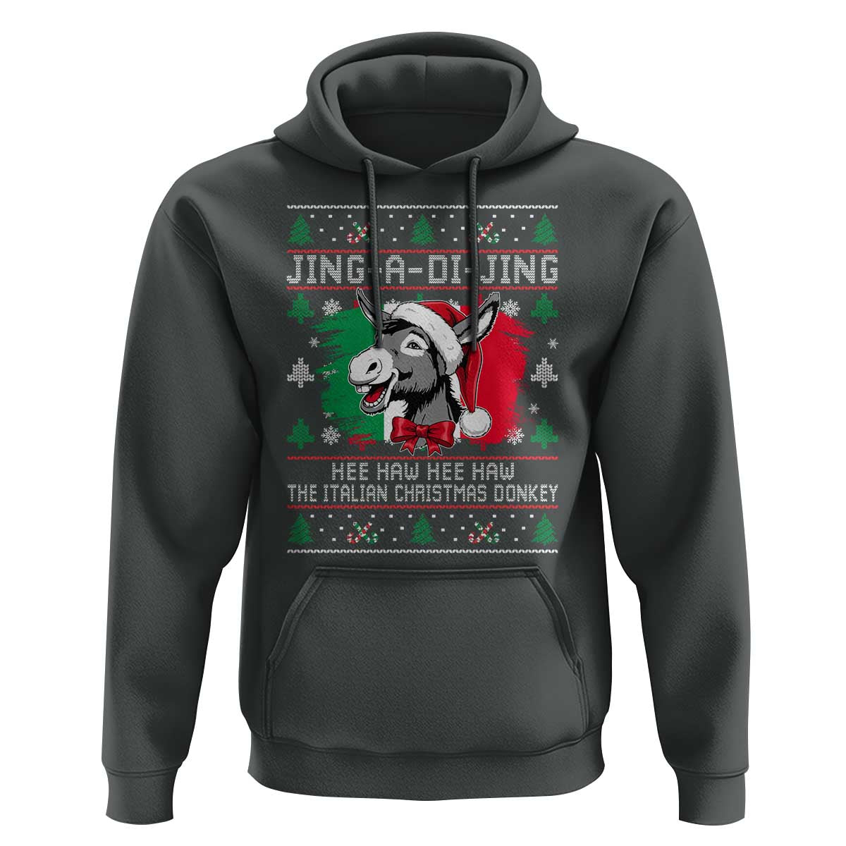 Italian Christmas Donkey Hoodie Jing a Di Jing Dominick the Ugly Christmas - Wonder Print Shop