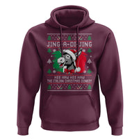 Italian Christmas Donkey Hoodie Jing a Di Jing Dominick the Ugly Christmas - Wonder Print Shop