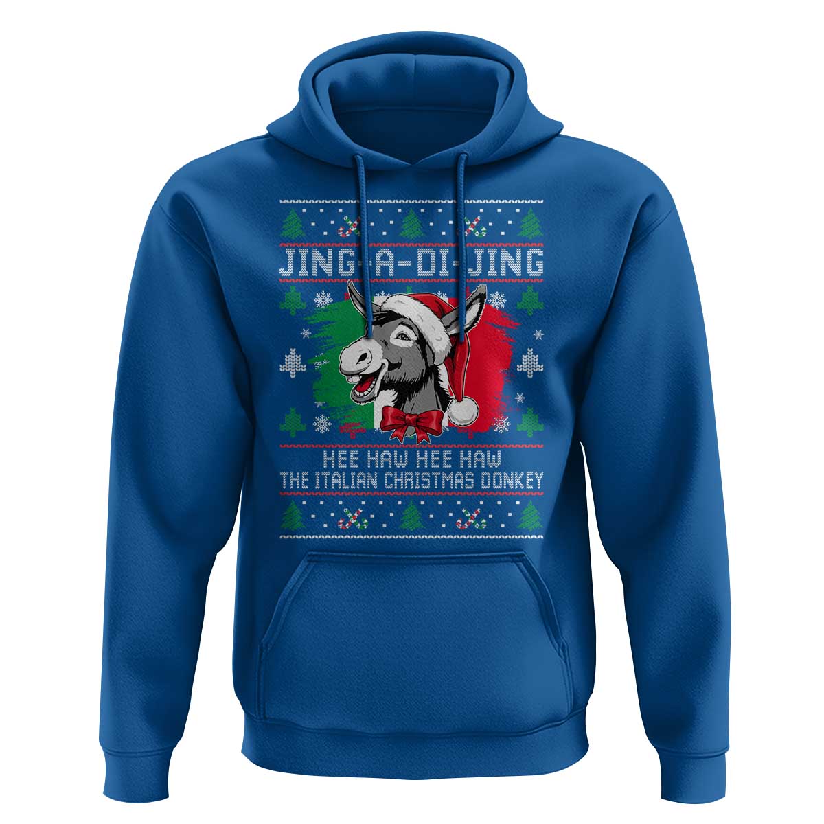 Italian Christmas Donkey Hoodie Jing a Di Jing Dominick the Ugly Christmas - Wonder Print Shop