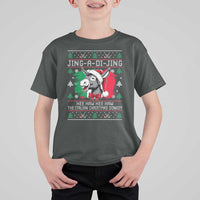 Italian Christmas Donkey T Shirt For Kid Jing a Di Jing Dominick the Ugly Christmas - Wonder Print Shop