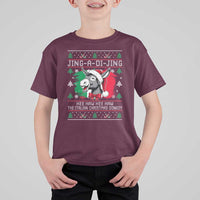Italian Christmas Donkey T Shirt For Kid Jing a Di Jing Dominick the Ugly Christmas - Wonder Print Shop