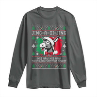 Italian Christmas Donkey Long Sleeve Shirt Jing a Di Jing Dominick the Ugly Christmas - Wonder Print Shop