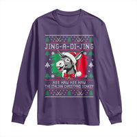 Italian Christmas Donkey Long Sleeve Shirt Jing a Di Jing Dominick the Ugly Christmas - Wonder Print Shop