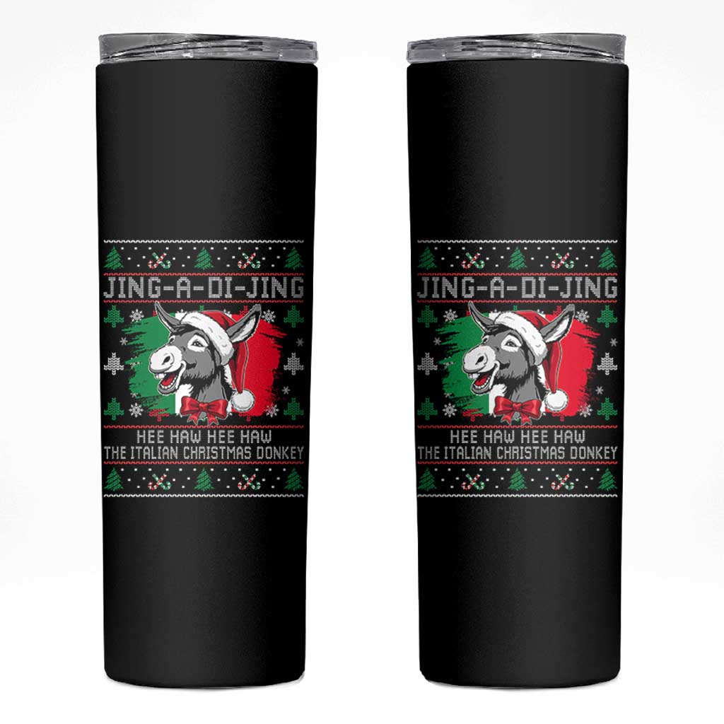 Italian Christmas Donkey Skinny Tumbler Jing a Di Jing Dominick the Ugly Christmas - Wonder Print Shop