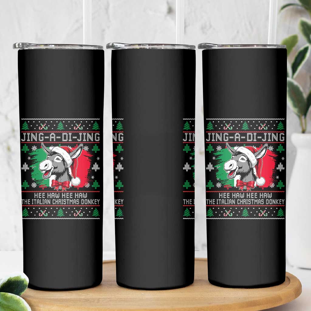 Italian Christmas Donkey Skinny Tumbler Jing a Di Jing Dominick the Ugly Christmas - Wonder Print Shop