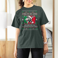 Italian Christmas Donkey T Shirt For Women Jing a Di Jing Dominick the Ugly Christmas - Wonder Print Shop