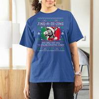 Italian Christmas Donkey T Shirt For Women Jing a Di Jing Dominick the Ugly Christmas - Wonder Print Shop
