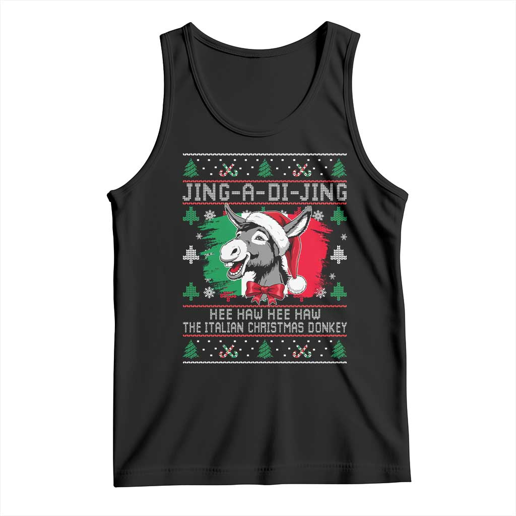 Italian Christmas Donkey Tank Top Jing a Di Jing Dominick the Ugly Christmas - Wonder Print Shop