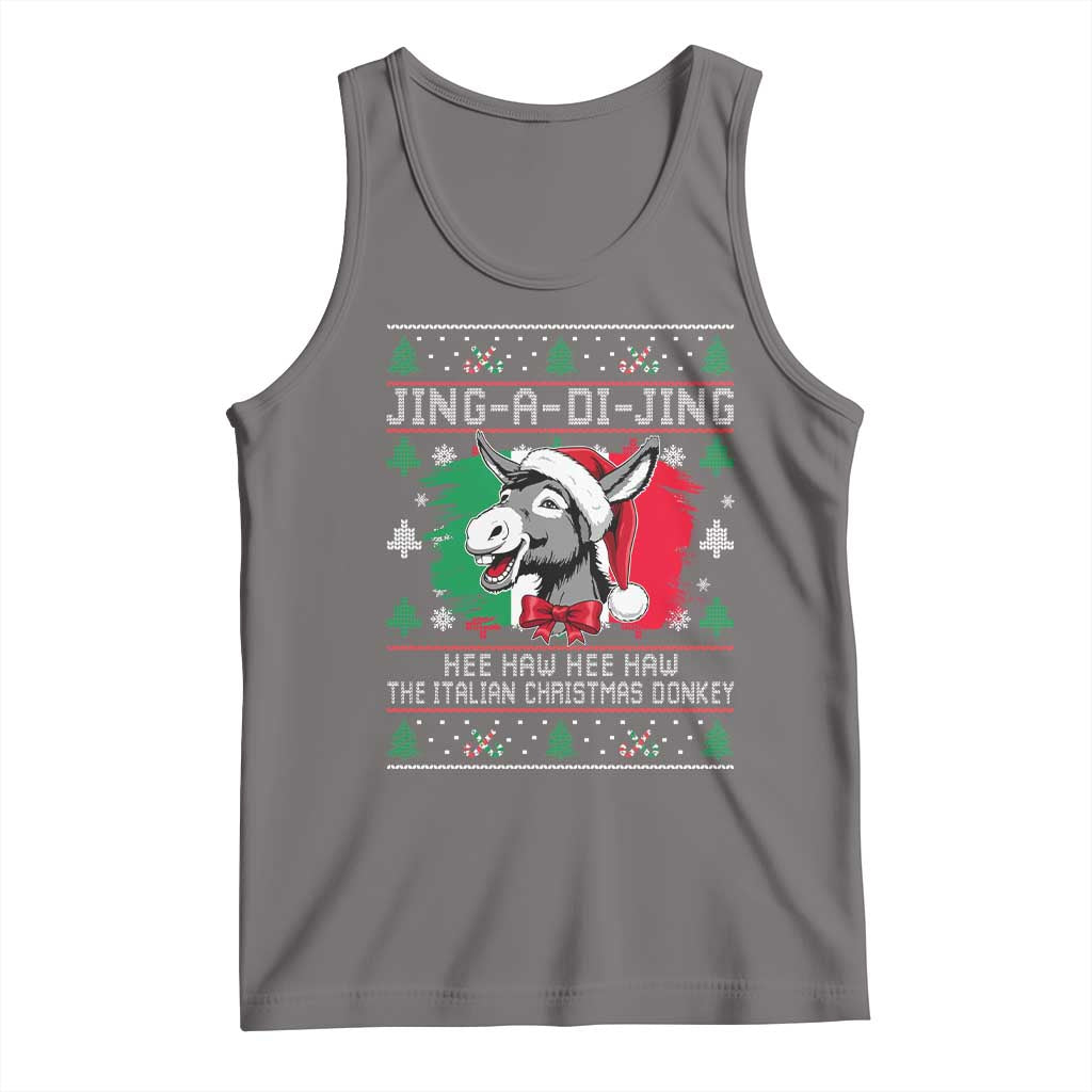 Italian Christmas Donkey Tank Top Jing a Di Jing Dominick the Ugly Christmas - Wonder Print Shop