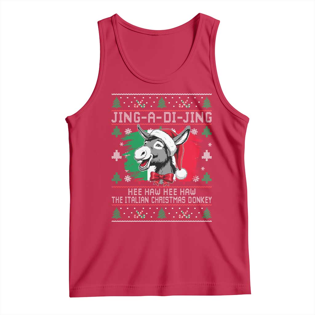 Italian Christmas Donkey Tank Top Jing a Di Jing Dominick the Ugly Christmas - Wonder Print Shop