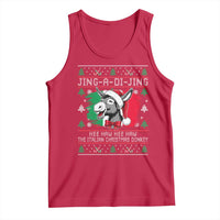 Italian Christmas Donkey Tank Top Jing a Di Jing Dominick the Ugly Christmas - Wonder Print Shop